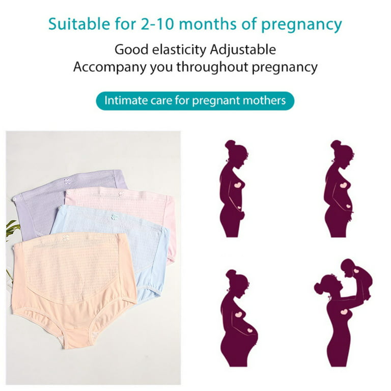 Spdoo Women's Seamless Maternity Panties High Waisted Pregnancy