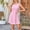 Pink, variant on Sleeveless A-Line Mini Dress for Women Casual Summer Swing Dresses Solid Color Lightweight Sundress with Pockets