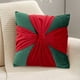 thumbnail image 1 of Funda de Almohada Sin Relleno. Cojín Decorativo Navideño con Lazo de Terciopelo. Funda de Cojín para Sofá. Cojín Decorativo para Sala de Estar., 1 of 6