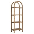 thumbnail image 5 of Vexley 72 Inch Tall Narrow Arched Bookshelf in Walnut, 5 of 9