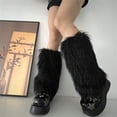 thumbnail image 3 of KelaJuan Women's Faux Fur Leg Warmers Fuzzy Leg Warmers Boot Covers Furry Socks Costume Accessory, 3 of 6