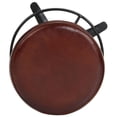 thumbnail image 4 of Conjunto de 2 Bancos de Barra estilo Industrial vidaXL con Asiento de Cuero, 4 of 7