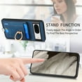 thumbnail image 6 of Allytech for Google Pixel 8 2 in 1 Detachable Wallet Case, Retro PU Leather Ring Kickstand Card Slots Case for Women Men, Strong Magnetic Shockproof Slim Case for Google Pixel 8 - Blue, 6 of 10