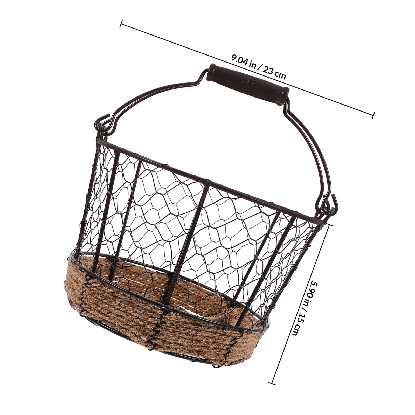 OUNONA Black Round Kitchen Produce Basket, Fruit and Vegetable Storage Organizer, 1 Piece Everyday Use