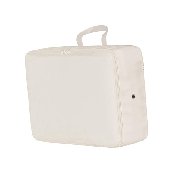 Compression Packing Cube Packing Organizer Multipurpose Expandable Luggage Bag Smooth Two Way Zipper for Outdoor Camping Save Space Beige 40x30x18cm