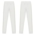 thumbnail image 3 of Aislor Kids Girls Sparkly Figure Skating High Waist Crystals Ice Skating Leggings Practice Pants Size 6-16 White 6, 3 of 7