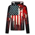 thumbnail image 5 of YFNNUP Big and Tall UPF 50+ Hoodies for Men Printed Sun Protection Shirt with Mask Lightweight Quick Dry Athletic Top Hiking Fishing Shirts Red XXXL, 5 of 6