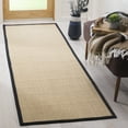 thumbnail image 1 of Safavieh Natural Fiber Collection NF441A Border Sisal Runner, 2'6" x 8' , Maize / Black, 1 of 3