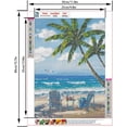 thumbnail image 2 of Pintura de Diamante Océano Azul Cielo, Kits de Bordado de Diamantes 5D DIY Paisaje, Pintura para Adultos Diamantes de imitación, Artes Manualidades Decoración de la Pared del hogar 30 x 40 cm Talla única JM MX-0134529FYD, 2 of 4