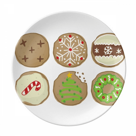 

Circle mas Tree Green Illustration Plate Decorative Porcelain Salver Tableware Dinner Dish
