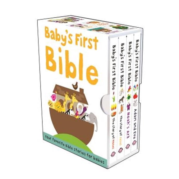 Pre-Owned Bible Stories Baby's First Bible Boxed Set: The Story of Moses, the Story of Jesus, Noah's Ark, and Adam and Eve, (Paperback)