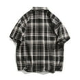 thumbnail image 6 of 5X Mens Shirts Big & Tall M-5X Plus Size Short Sleeve Tshirts Shirt with Pocket Button-Down Collared Casual Plaid Printed Going-Out Work Tees Tops, 6 of 7