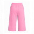 thumbnail image 6 of Qabnzmfo Capri Pants for Girls Casual Drawstring Wide Leg Cropped Pant with Pockets Summer Elastic Waist Capris, 6 of 9