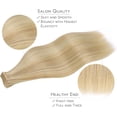 thumbnail image 4 of GFDYREE Extensions de Cheveux à Ruban WENNALIFE pour Femmes, 20 Pcs 50g 18 Pouces Blond Clair Mèches Blond Doré à Ruban dans les Extensions de Cheveux Cheveux Humains Rallonge Cheveux Humain Lisse Invisible Ha, 4 of 6