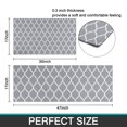 thumbnail image 7 of Gray Geometric Quatrefoil Pattern Kitchen Rugs Sets Of 2,Anti Fatigue Kitchen Mat Rugs Non Slip Washable,Decorative Kitchen Floor Mats for Kitchen,Sink,Laundry,17"x30"+17"x47", 7 of 7