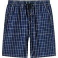 thumbnail image 5 of MoFiz Men's 3-Pack Woven Pajama Shorts 100% Cotton Plaid Sleep Lounge, 5 of 7