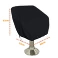 thumbnail image 5 of Boat Seat Cover 420D Oxford Fabric Waterproof Captains Chair Boat Seat Cover Resistant To Fading Pedestal Pontoon Chair Seat Cover（60*55*63cm black）, 5 of 5