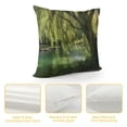 thumbnail image 4 of Pratyus Green Trees Modern Farmhouse Rustic Decorative Couch Pillow Cases with Zipper Home Decor Printed on Both Sides Pillowcase 1PC 22x22in, 4 of 5