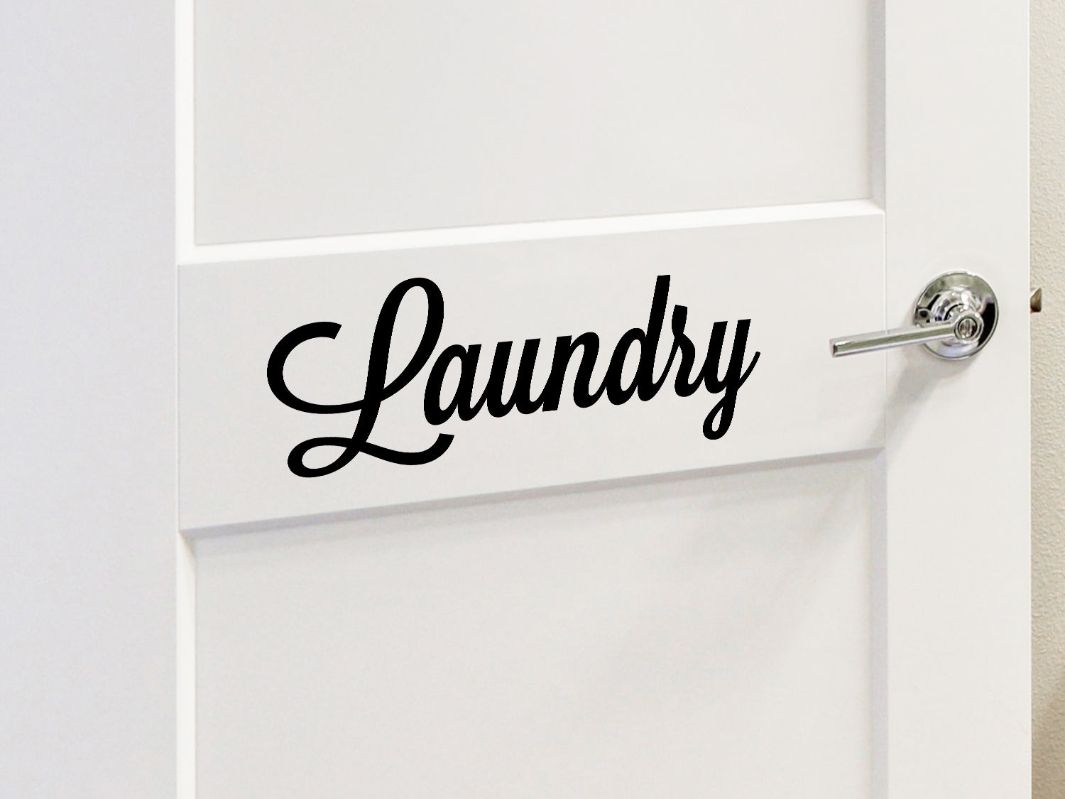 Laundry Cursive Laundry Room Door Decal