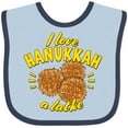 thumbnail image 3 of Inktastic I Love Hanukkah a Latke Boys or Girls Baby Bib, 3 of 4