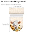 thumbnail image 6 of SEANATIVE Cow Print Toilet Tank Lid Cover Set of 2 Sunflower Cow Toilet Cover Elastic Edges Seat Covers Soft and Breathable Toilet Lid Covers for Bathroom Fits Most Toilet Tanks & Lids, 6 of 7