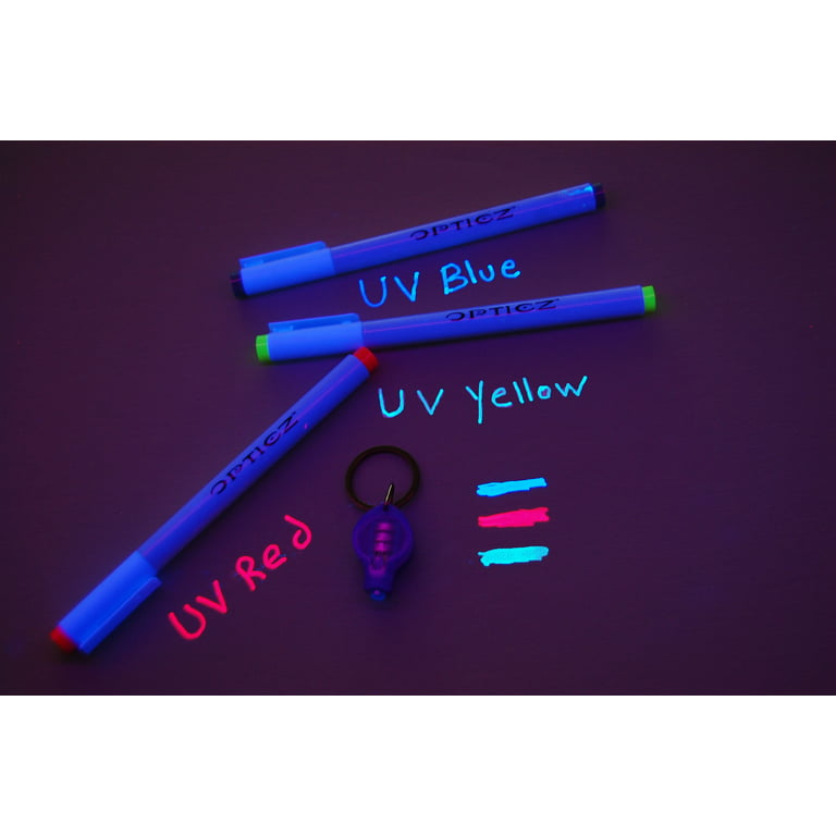 4Pcs Blue UV Blacklight Reactive Invisible Ink Marker Set