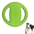 thumbnail image 1 of Dog Flying Disc Toy,Rubber Dog Bite Resistant Outdoor Training Fetch Sound Maker Float Pet Toy,Tough Training Flying Disc Play Toy for Dog,Interactive Dog Toys,Float in Water Safe on Teeth, 1 of 7