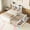 White, variant on Euroco Wood Twin Size Platform Bed with Storage Trundle Bed and Drawers, USB Charging and Shleves, Gray