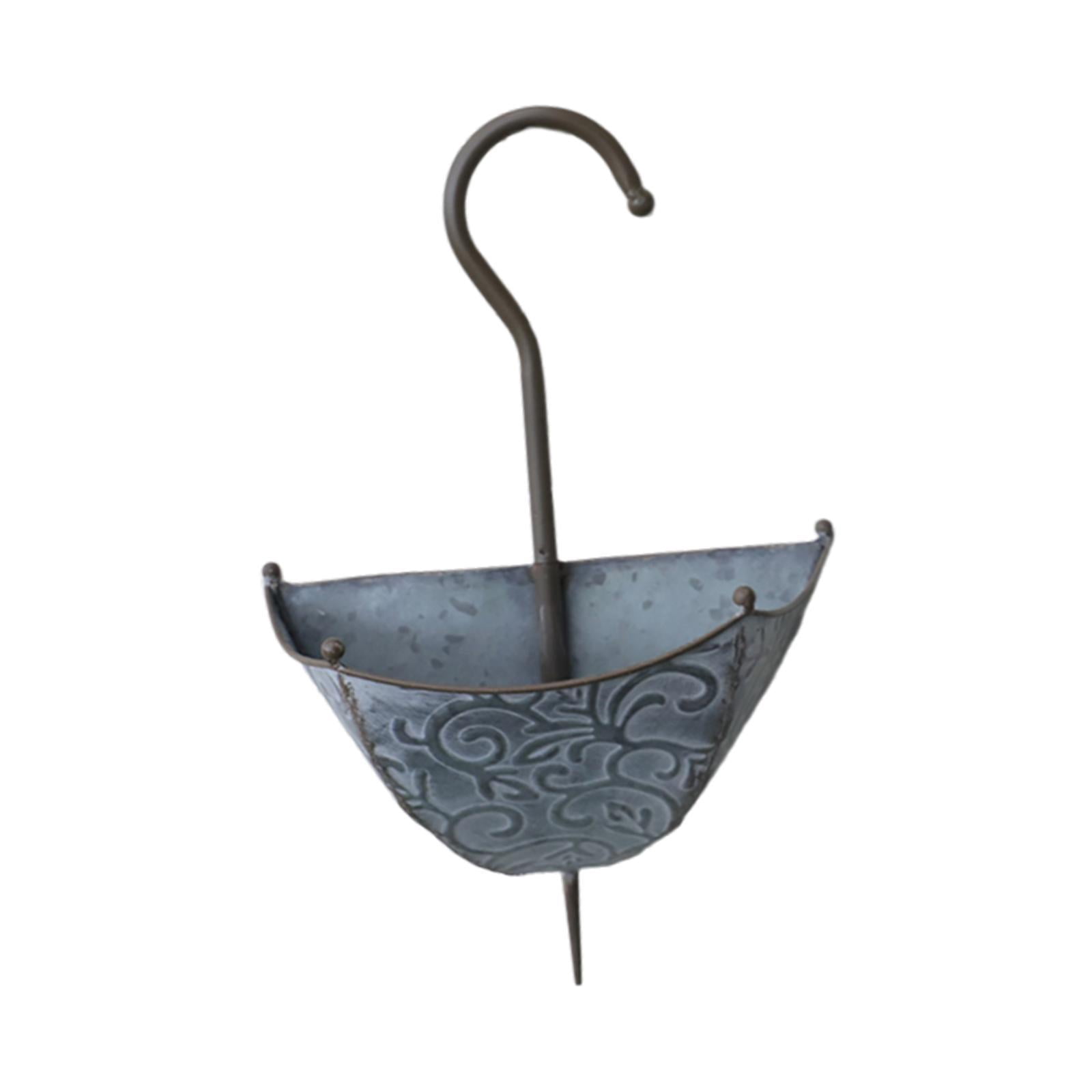 MAGIDEAL Wall Planter Iron Wall Mounted Wall Hanging Planter for Courtyard Yard Fence grey