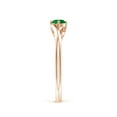 thumbnail image 3 of Angara Natural 0.24 Ct. Emerald Solitaire Ring in 14K Rose Gold for Women (Ring Size: 3), 3 of 9