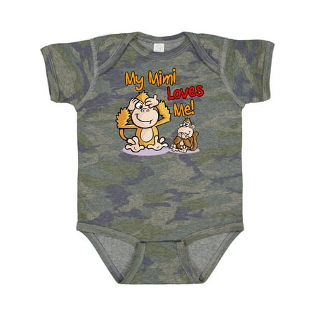 

Inktastic My Mimi Loves Me Monkey Gift Baby Boy or Baby Girl Bodysuit