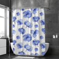 thumbnail image 2 of Cortina de ducha-Flor de hortensia de acuarela-para cortinas de baño impermeable con ganchos fácil de instalar decoración contemporánea 72x72 pulgadas, 2 of 5
