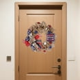 thumbnail image 6 of Independence Day Festival prop fabric garland Home Decor Wreath, Hanging Upside Down Door Hanging Wreath for Indoor and Outdoor, Memorial Day, Independence Day Home Decor (Style A), 6 of 6