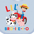 thumbnail image 4 of Inktastic Farmer Tractor EIEIO Little Bro Boys Baby Bib, 4 of 4