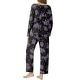 thumbnail image 3 of MINTREUS Pajamas for Women Set 2 Piece Lounge Set Long Sleeve Pjs Long Pants Sleepwear with Pockets, 3 of 8