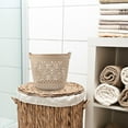 thumbnail image 4 of ELAYARD Clothes Storage Basket Coffee Color Large Capacity Hollow Design for Laundry Room, 4 of 8