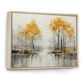 thumbnail image 2 of Designart "Forest Yellow Wood composition III" Modern Floater Framed Wall Art Print, 2 of 7