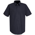 thumbnail image 1 of Red Kap Men's Size Industrial Work Shirt, Regular Fit, Short Sleeve, Navy, 6X-Large/Tall, 1 of 4