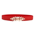 thumbnail image 1 of Ceinture en Cuir pour Femmes, Ceinture Étroite Créative, Ceinture Design pour Robe, Mode, Extensible, Vêtements pour Femmes Adultes, Rouge, Taille Unique, 1 of 2