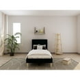 thumbnail image 2 of Tslinn Low Profile Upholstered Platform Bed,Twin Beds With Black(Linen), 2 of 5