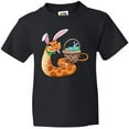 thumbnail image 3 of Inktastic Easter Cute Snake with Basket and Bunny Ears Youth T-Shirt, 3 of 5