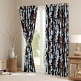 thumbnail image 3 of Castle Fairy Black Blue Camo Black Out Curtains,Vintage Curtains Pack of 2 (42x63 Each), 3 of 6