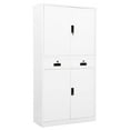 thumbnail image 1 of vidaXL Armoire de Bureau Blanche 90x40x180 cm Acier, 1 of 5