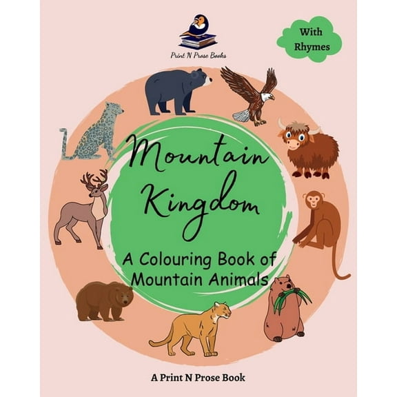 Animal Art Book for Kids Mountain Kingdom - A Colouring Book of Mountain Animals - Coloring Activity Book for 6 to 8 Years Old Creative Kids, (Paperback)