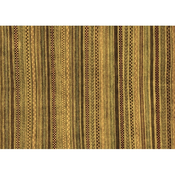 Ahgly Company Indoor Rectangle Abstract Brown Modern Area Rugs, 4' x 6'
