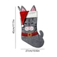 thumbnail image 3 of DefiDgd Cute Cat Face Felt Christmas Sock Gift Bag,Cartoon Style Hanging Sock Caddy with Santa Hat Ornament for Christmas Fireplace Mantel Wall Holiday Party Home Decor, 3 of 6