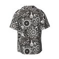 thumbnail image 2 of Fotbe Bicycles Parts print Short Sleeve Button Down Shirts for Men Casual Summer Beach Wrinkle Free Shirt-Large, 2 of 7