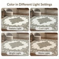 thumbnail image 7 of ODIKA Beige Dining Symmetrical Textured Taupe Intricate Traditional for Dorm Room, Small Living Apartment, Stain Resistant Low Profile, 7 of 7