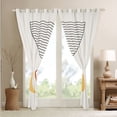 thumbnail image 4 of YST Mid Century Blackout Curtains Abstract Moon Curtains & Drapes, Geometry Striped Curtains White Aesthetic Black Out Curtains, Retro Minimalism Window Drapes Modern Art Bedroom Decor, 4 of 6