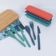 thumbnail image 5 of Zhuge Juego de 2 utensilios de viaje portátiles, cuchillo, tenedor y cuchara de paja de trigo reutilizables, vajilla para viajes, picnic, camping o uso diario (azul), 5 of 5